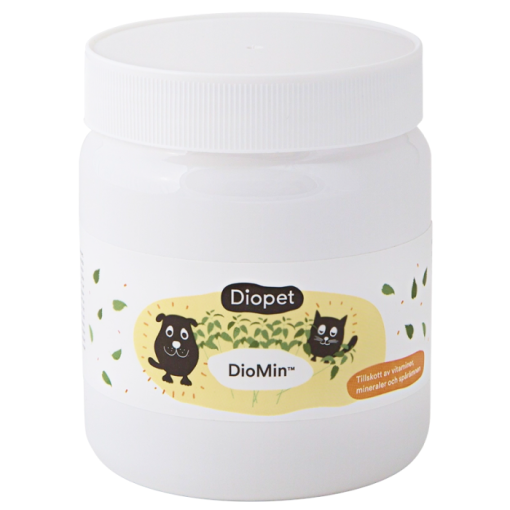 Diopet DioMin Fodertilskud til Hund & Kat Vitaminer og Mineraler 200g
